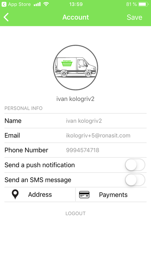 Native iOS app for a laundry delivery on-demand service screenshot 5